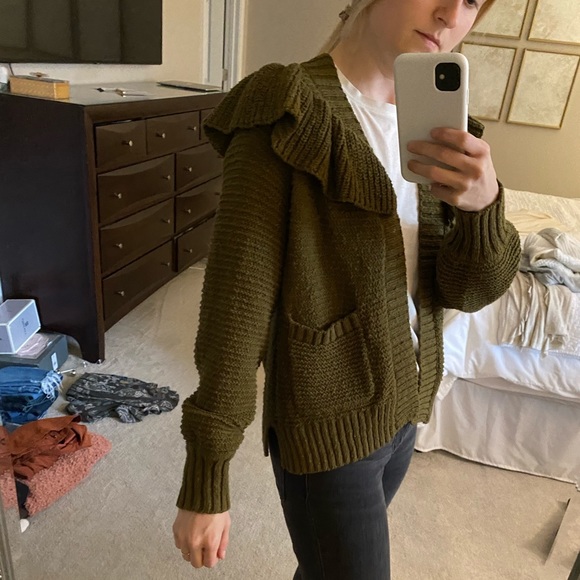 Ruffle Cardigan Sweater - Picture 5 of 9